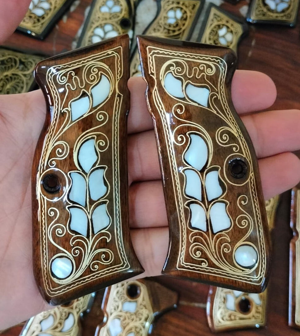 sedef işlemeli Sarsılmaz P8 L tabanca kabzesi(sk-005)