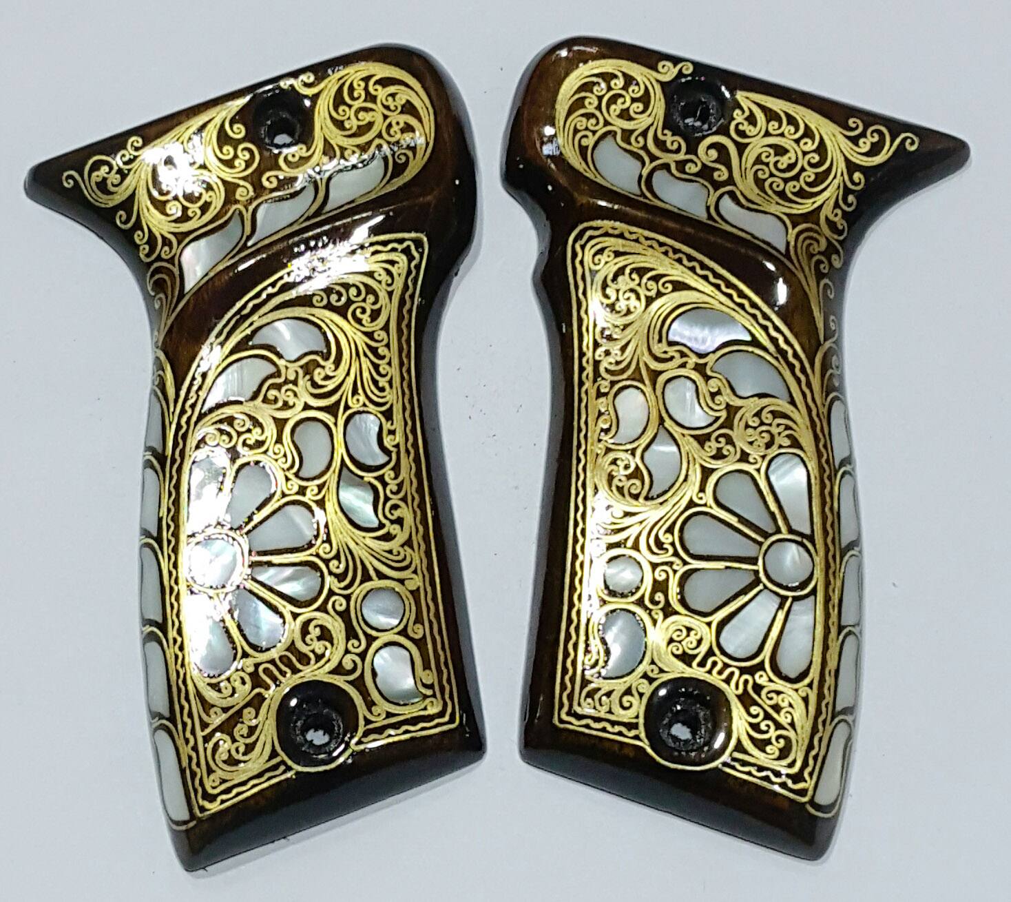 Özel Sedef İşlemeli Mab 7.65 Tabanca Kabzesi